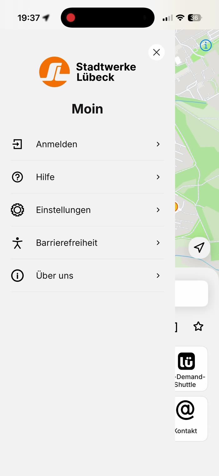 Startbildschirm & Hauptmenü