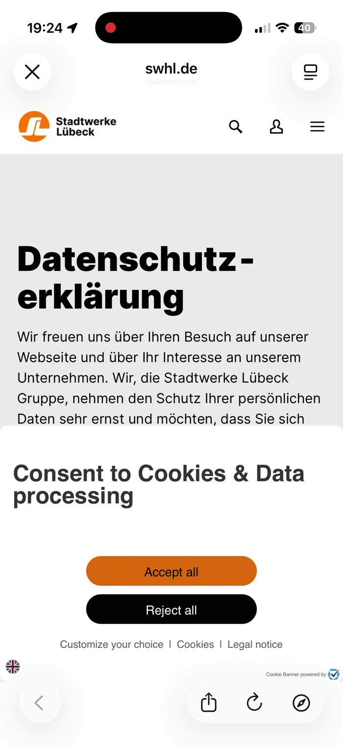 Doppelte, inkonsistente Datenschutz-/Cookie-Einwilligung mit Sprachmix